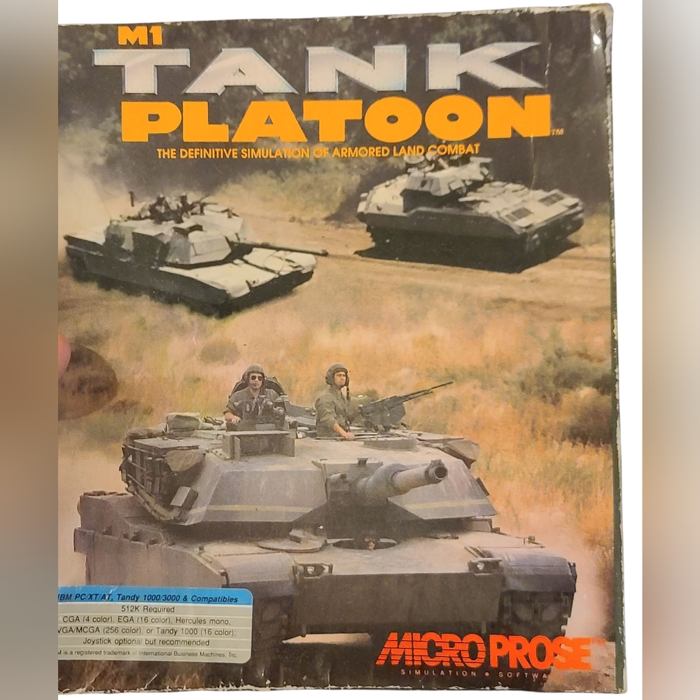 Vintage Microprose M1 Tank Platoon PC XT AT 1989 5.25" ST533B22